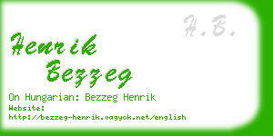 henrik bezzeg business card